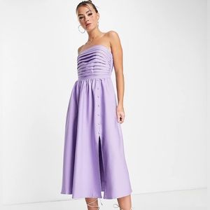 ASOS Bandeau Lilac MIDI Dress